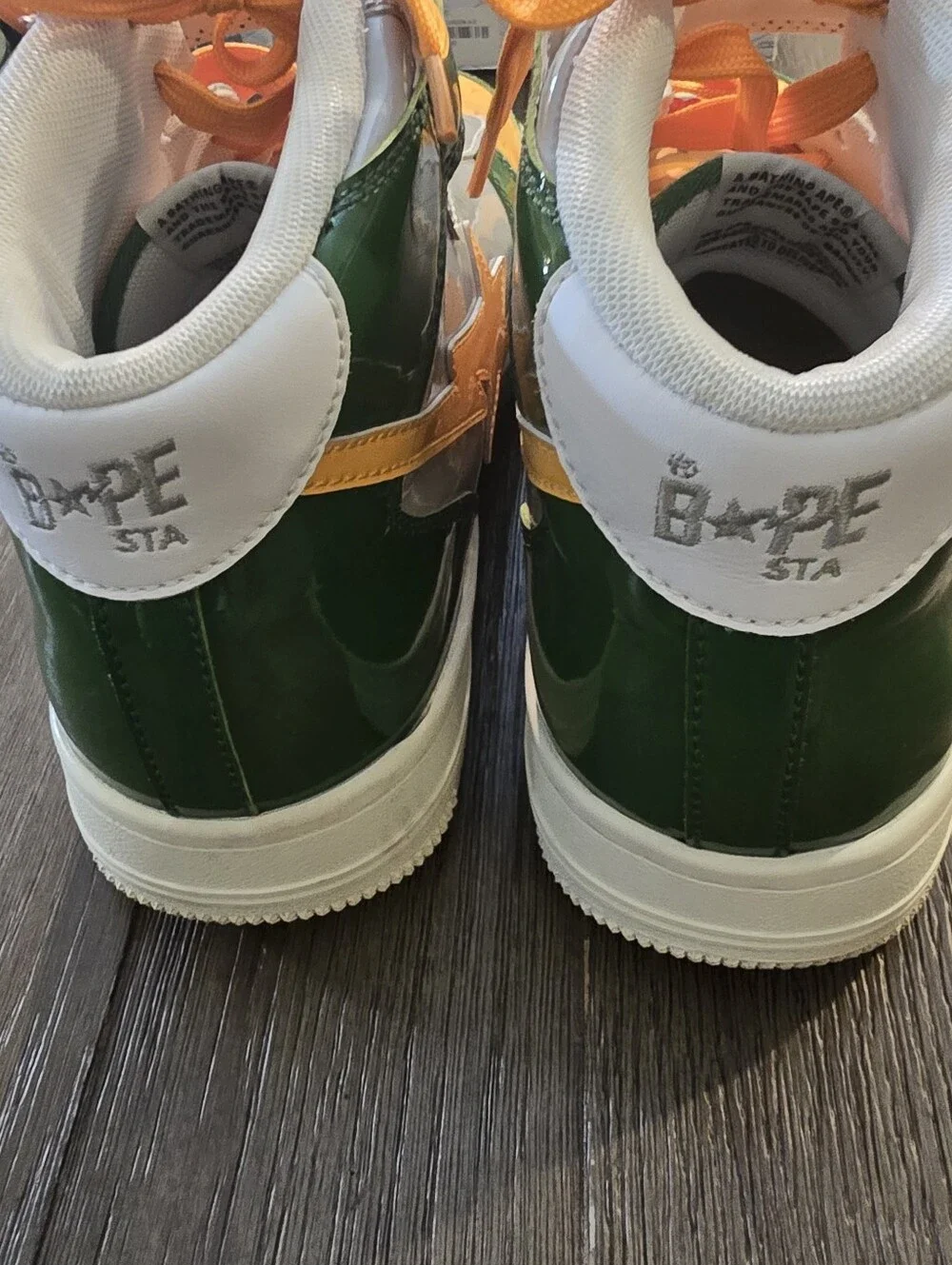 A Bathing Ape Color Block Athletic Sneakers With Box